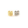 Sterling Silver or Vermeil Artisan Daisy Flower Large Hole Spacer Bead