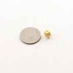 Sterling Silver or Vermeil Artisan Daisy Flower Large Hole Spacer Bead