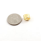 Sterling Silver or Vermeil Artisan Organic Hammered Textured Oblong Large Hole