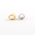 Sterling Silver or Vermeil Artisan Organic Hammered Textured Oblong Large Hole