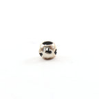 Sterling Silver Heart Cut Out Large Hole Spacer Bead Leather Slide Bead