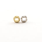 Sterling Silver or Vermeil Tibetan Style Knot Square Bead or Large Hole Spacer – Antique Silver