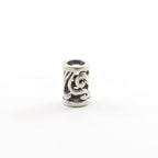Sterling Silver Tibetan Style Curly Leaf Large Hole Spacer Bead Leather
