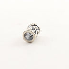 Sterling Silver Tibetan Style Curly Leaf Large Hole Spacer Bead Leather