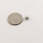 Sterling Silver or Vermeil Artisan Organic Hammered Textured Leather Slide