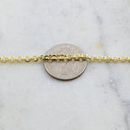 1mmx3.5mm Brass Thick Saucer Rolo Chain in Shiny Gold Lead – Sold by the Foot
