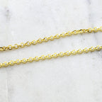 1mmx3.5mm Brass Thick Saucer Rolo Chain in Shiny Gold Lead – Sold by the Foot