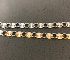 Brass Flat 7mm Circle Open Link Chain in Nickel Silver – Sold by the Foot