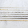 1.5mm Brass Dainty Delicate Rolo Chain in Shiny Silver – Sold by the Foot