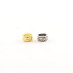 Sterling Silver or Vermeil Tibetan Style Wave Curl Bead or Large Hole Spacer