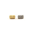 Sterling Silver or Vermeil Long Vintage Style Scroll Bead or Large Hole Spacer