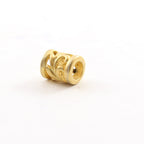Vermeil Brushed Matte Curly Leaf Swirl Bead Large Hole Spacer