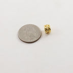 Sterling Silver or Vermeil Intricate Weave Knot Bead in Shiny Gold or Large