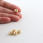14K Gold Filled 8mm Smooth Pony Rondelle Seamless Spacer Beads (5pc)