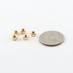 14K Gold Filled 6mm Smooth Pony Rondelle Seamless Spacer Beads (5pc)