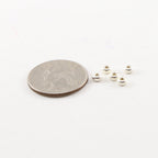 Sterling Silver 4mm Smooth Pony Rondelle Seamless Spacer Beads (5pc)