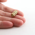 Sterling Silver or Vermeil Large Vintage Style Scroll Bead or Large Hole
