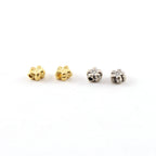 Sterling Silver or Vermeil Artisan Tiny Mini Dainty Daisy Flower Spacer (2pc)