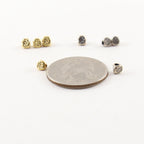 4mm Sterling Silver or Vermeil Artisan Tiny Daisy Flower Stamped 3 (4pc)