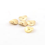 Vermeil 10mm Wavy Disc Rondelle Bead Potato Chip Spacer Beads (5pc)