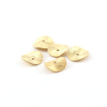 Vermeil 12mm Wavy Disc Rondelle Bead Potato Chip Spacer Beads (5pc)