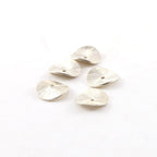 Sterling Silver 12mm or Oxidized Wavy Disc Rondelle Bead Potato Chip (5pc)