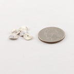 Sterling Silver 8mm Wavy Disc Rondelle Bead Potato Chip Spacer Beads (5pc)