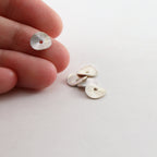 Sterling Silver 8mm Wavy Disc Rondelle Bead Potato Chip Spacer Beads (5pc)