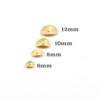 Vermeil 8mm Wavy Disc Rondelle Bead Potato Chip Spacer Beads (5pc)