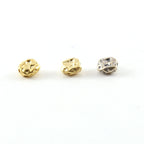 Sterling Silver or Vermeil Small 6.5mm Raw Shape Nugget Spacer Bead