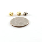 Sterling Silver or Vermeil Small 6.5mm Raw Shape Nugget Spacer Bead