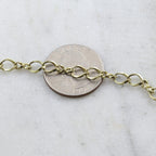 Brass Double Loop Curb Chain Extender Shiny Gold Silver – Sold by the Foot