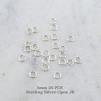 Sterling Silver 5mm 20 Gauge Open Jump Rings Charm Links Findings (25pc)