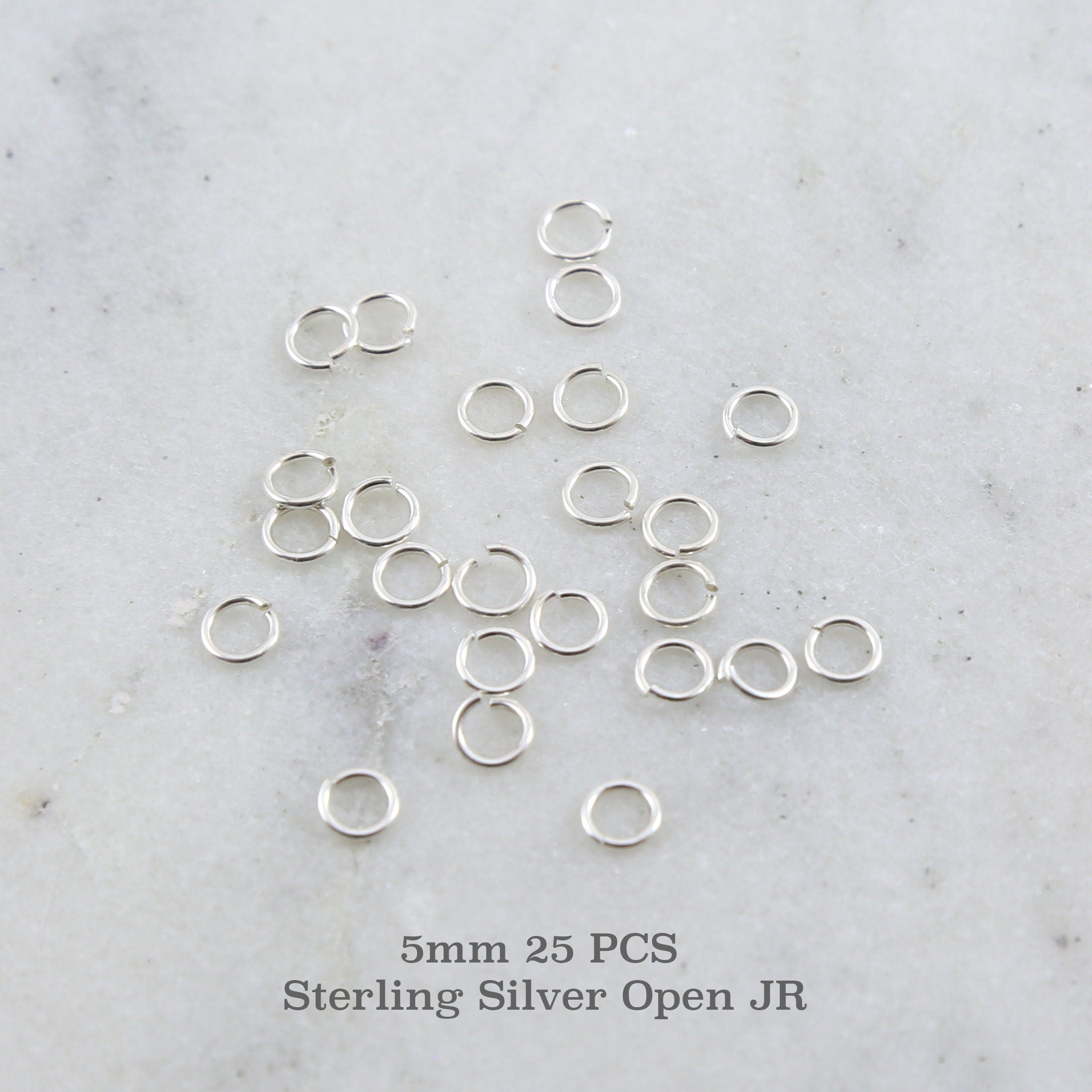 Sterling Silver 5mm 20 Gauge Open Jump Rings Charm Links Findings (25pc)