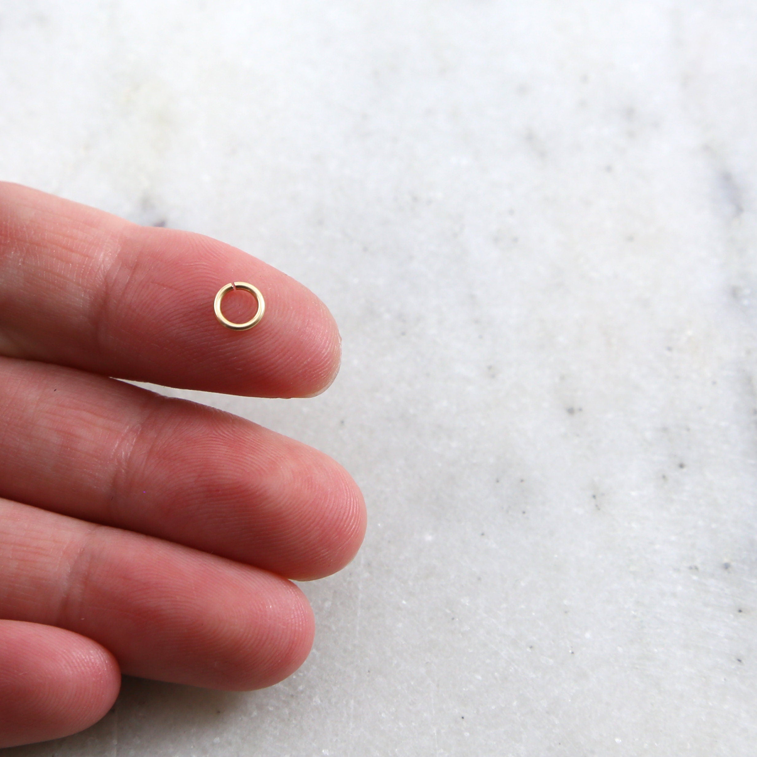 14K Gold Filled 5mm 20 Gauge Open Jump Rings Charm Links Gold Findings (25pc)