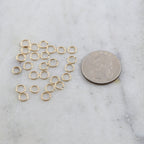 14K Gold Filled 6mm 20 Gauge Open Jump Rings Charm Links Gold Findings (25pc)