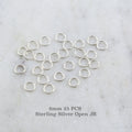 Sterling Silver 6mm 20 Gauge Open Jump Rings Charm Links Findings (25pc)