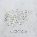 Sterling Silver 6mm 20 Gauge Open Jump Rings Charm Links Findings (25pc)