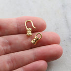 Sterling Silver or Vermeil 3mm Medium Leather Cord Crimp End Hook and Eye End