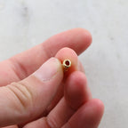 Sterling Silver or Vermeil 2mm Medium Small Leather Cord Crimp End Hook