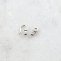 Sterling Silver 1mm Tiny Small Leather Cord Crimp End Hook and Eye End