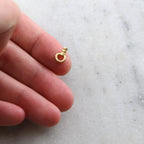 Vermeil Small .7mm Opening Beading Chain End Cap Crimp Set