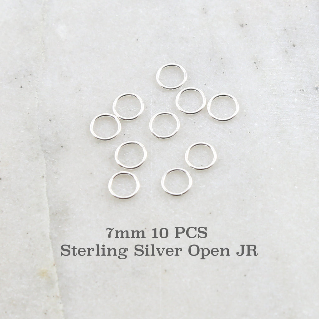 Sterling Silver 7mm 19 Gauge Open Jump Rings Charm Links Findings (10pc)