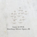 Sterling Silver 7mm 19 Gauge Open Jump Rings Charm Links Findings (10pc)