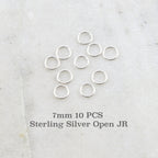Sterling Silver 7mm 19 Gauge Open Jump Rings Charm Links Findings (10pc)