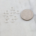 Sterling Silver 7mm 19 Gauge Open Jump Rings Charm Links Findings (10pc)