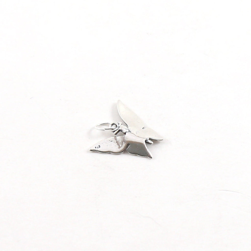 10mmx13mm Sterling Silver Beautiful Detailed Fluttering Butterfly Charm Nature