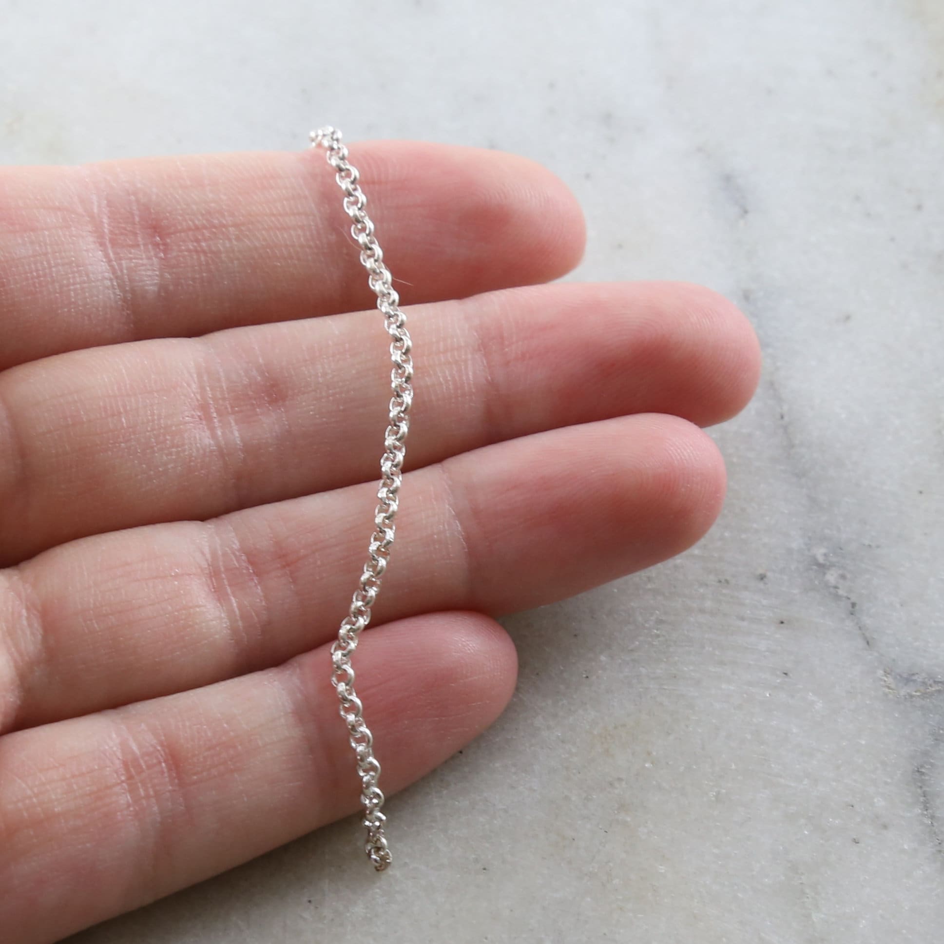 Brass 2mm Small Delicate Rolo Chain 8 Finishes Chain – Sold by the Foot