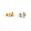 Sterling Silver or Vermeil Artisan Organic Shape Rondelle 5mm (5pc)
