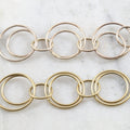 Brass Double Circle Chain in Shiny Gold and Shiny Silver – Sold by the Foot